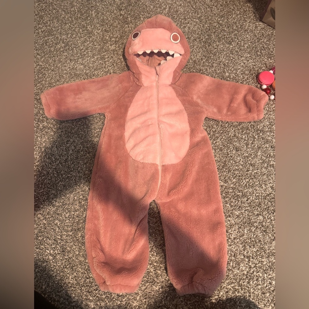 Adorable Pink Shark Costume Onesie